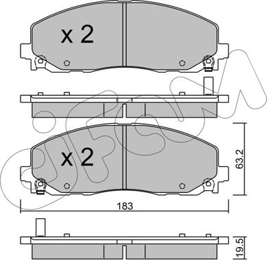 Cifam 822-946-0 - Kit pastiglie freno, Freno a disco autozon.pro