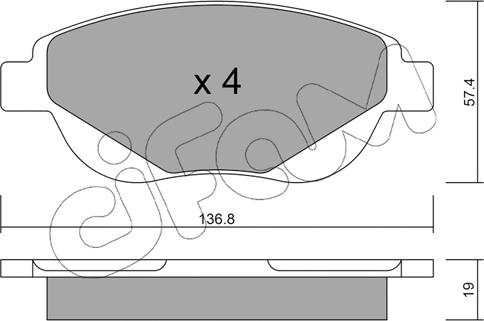 Cifam 822-948-0 - Kit pastiglie freno, Freno a disco autozon.pro