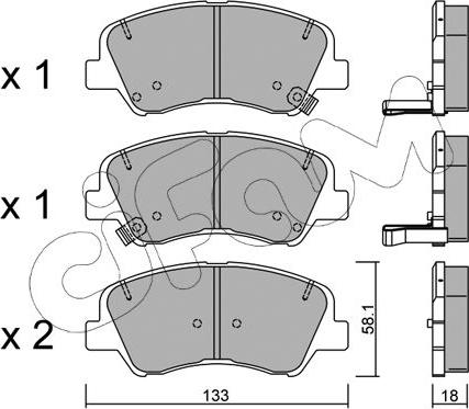 Cifam 822-943-0 - Kit pastiglie freno, Freno a disco autozon.pro