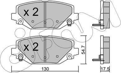 Cifam 822-947-0 - Kit pastiglie freno, Freno a disco autozon.pro