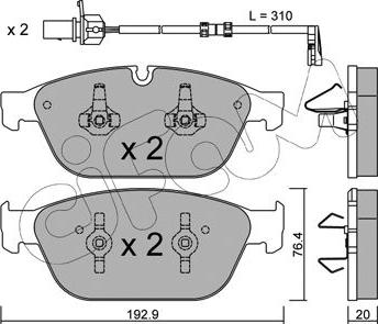 Cifam 822-954-0K - Kit pastiglie freno, Freno a disco autozon.pro