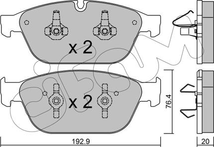 Cifam 822-954-0 - Kit pastiglie freno, Freno a disco autozon.pro