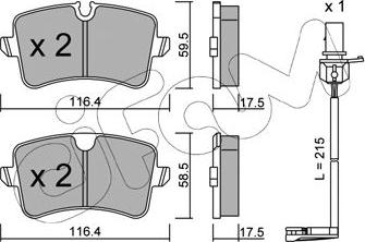 Cifam 822-955-0K - Kit pastiglie freno, Freno a disco autozon.pro