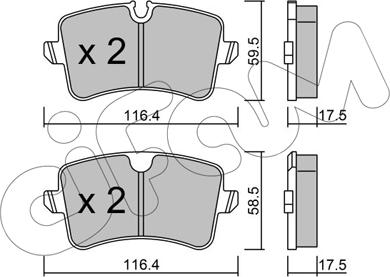 Cifam 822-955-0 - Kit pastiglie freno, Freno a disco autozon.pro