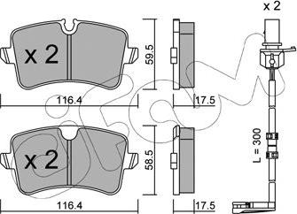 Cifam 822-955-1K - Kit pastiglie freno, Freno a disco autozon.pro