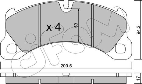 Cifam 822-956-0 - Kit pastiglie freno, Freno a disco autozon.pro