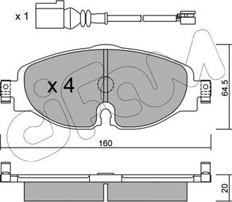 Cifam 822-950-0K - Kit pastiglie freno, Freno a disco autozon.pro