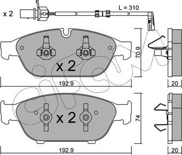 Cifam 822-953-0K - Kit pastiglie freno, Freno a disco autozon.pro