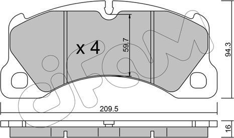 Cifam 822-957-0 - Kit pastiglie freno, Freno a disco autozon.pro