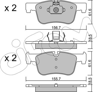 Cifam 822-960-0 - Kit pastiglie freno, Freno a disco autozon.pro