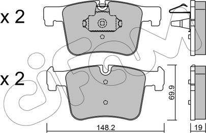 Cifam 822-961-0 - Kit pastiglie freno, Freno a disco autozon.pro