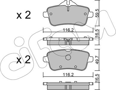 Cifam 822-968-3 - Kit pastiglie freno, Freno a disco autozon.pro