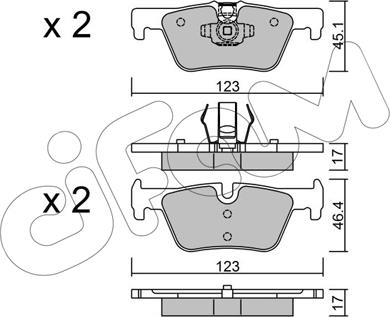 Cifam 822-962-0 - Kit pastiglie freno, Freno a disco autozon.pro