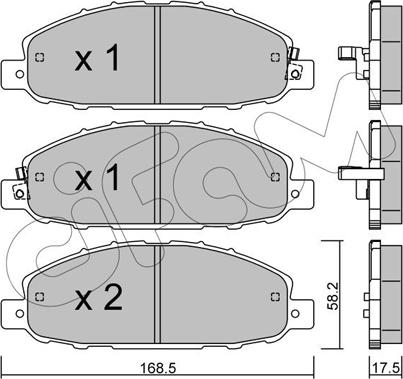 Cifam 822-904-0 - Kit pastiglie freno, Freno a disco autozon.pro