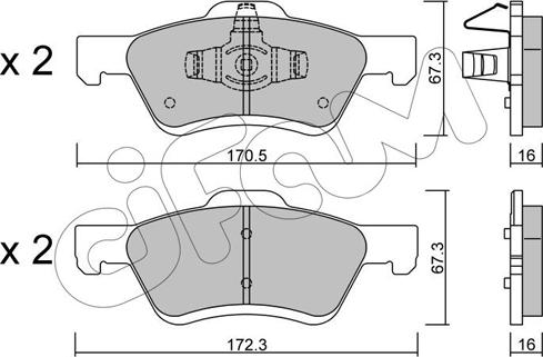 Cifam 822-906-0 - Kit pastiglie freno, Freno a disco autozon.pro