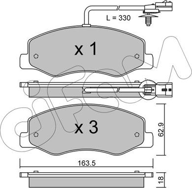 Cifam 822-900-0 - Kit pastiglie freno, Freno a disco autozon.pro