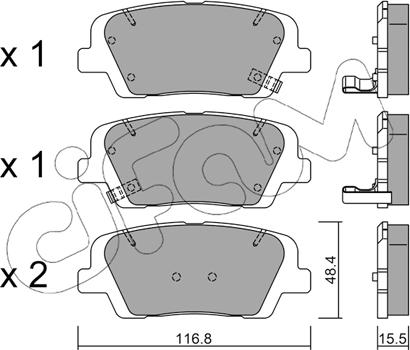 Cifam 822-901-0 - Kit pastiglie freno, Freno a disco autozon.pro