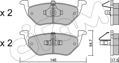 Cifam 822-907-0 - Kit pastiglie freno, Freno a disco autozon.pro