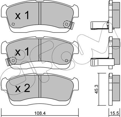 Cifam 822-914-0 - Kit pastiglie freno, Freno a disco autozon.pro