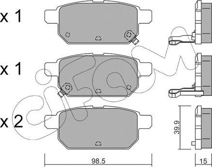 Cifam 822-915-0 - Kit pastiglie freno, Freno a disco autozon.pro