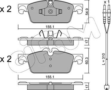 Cifam 822-916-0K - Kit pastiglie freno, Freno a disco autozon.pro