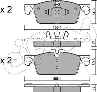 Cifam 822-916-0 - Kit pastiglie freno, Freno a disco autozon.pro