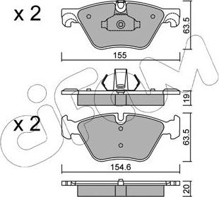 Cifam 822-917-0 - Kit pastiglie freno, Freno a disco autozon.pro