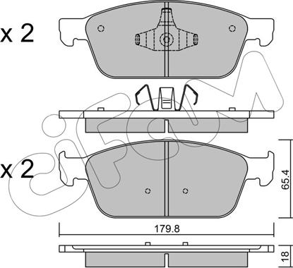 Cifam 822-989-0 - Kit pastiglie freno, Freno a disco autozon.pro