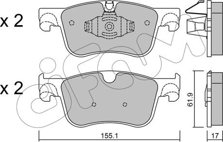 Cifam 822-984-0 - Kit pastiglie freno, Freno a disco autozon.pro