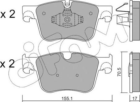 Cifam 822-985-1 - Kit pastiglie freno, Freno a disco autozon.pro