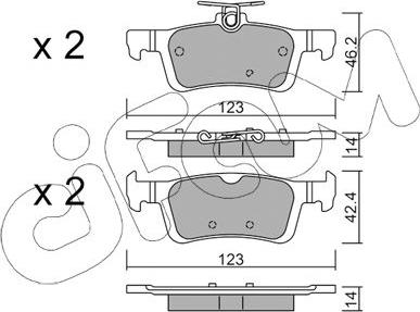 Cifam 822-986-1 - Kit pastiglie freno, Freno a disco autozon.pro