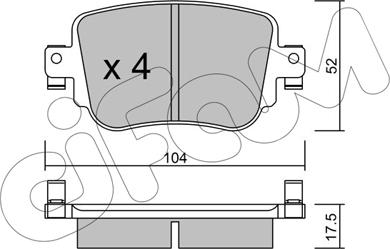 Cifam 822-980-0 - Kit pastiglie freno, Freno a disco autozon.pro