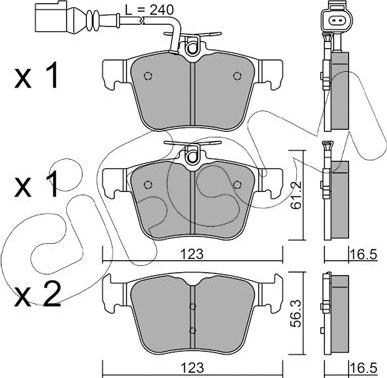 Cifam 822-981-1 - Kit pastiglie freno, Freno a disco autozon.pro