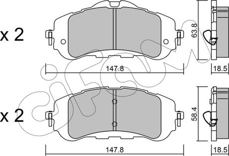 Cifam 822-983-0 - Kit pastiglie freno, Freno a disco autozon.pro