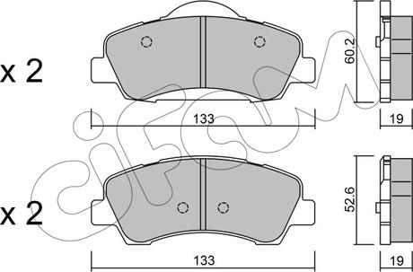 Cifam 822-982-0 - Kit pastiglie freno, Freno a disco autozon.pro