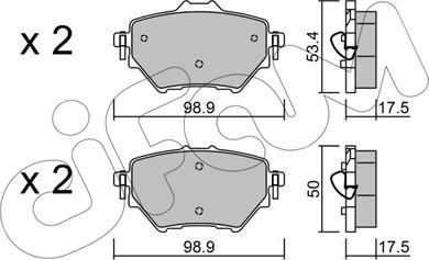 Cifam 822-987-0 - Kit pastiglie freno, Freno a disco autozon.pro