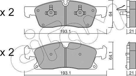 Cifam 822-927-4 - Kit pastiglie freno, Freno a disco autozon.pro