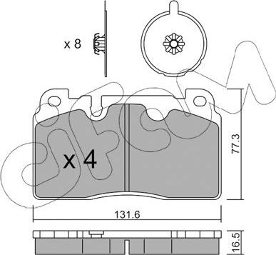 Cifam 822-979-0-141 - Kit pastiglie freno, Freno a disco autozon.pro