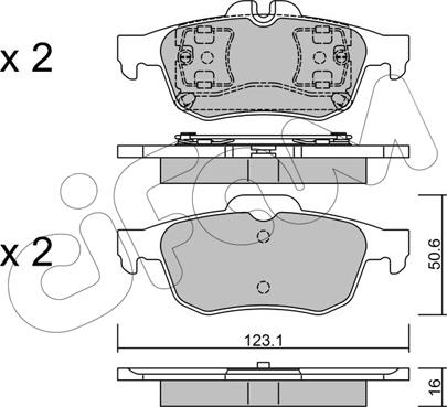 Cifam 822-974-0 - Kit pastiglie freno, Freno a disco autozon.pro