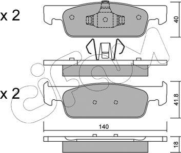 Cifam 822-975-0 - Kit pastiglie freno, Freno a disco autozon.pro