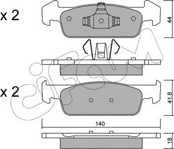 Cifam 822-975-1 - Kit pastiglie freno, Freno a disco autozon.pro