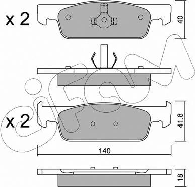 Cifam 822-975-3 - Kit pastiglie freno, Freno a disco autozon.pro