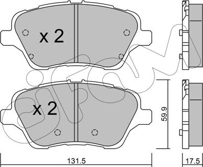 Cifam 822-976-0 - Kit pastiglie freno, Freno a disco autozon.pro