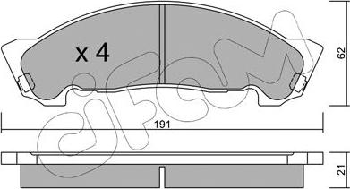 Cifam 822-972-0 - Kit pastiglie freno, Freno a disco autozon.pro