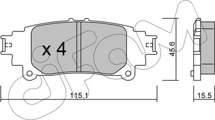 Cifam 822-977-0 - Kit pastiglie freno, Freno a disco autozon.pro