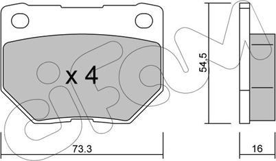 Cifam 822-494-0 - Kit pastiglie freno, Freno a disco autozon.pro