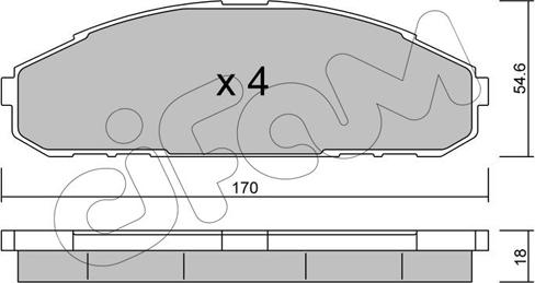 Cifam 822-495-0 - Kit pastiglie freno, Freno a disco autozon.pro