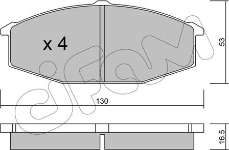 Cifam 822-490-0 - Kit pastiglie freno, Freno a disco autozon.pro