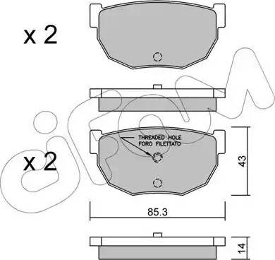 Cifam 822-492-0 - Kit pastiglie freno, Freno a disco autozon.pro