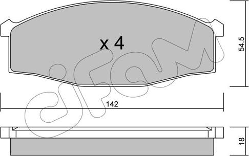 Cifam 822-497-0 - Kit pastiglie freno, Freno a disco autozon.pro